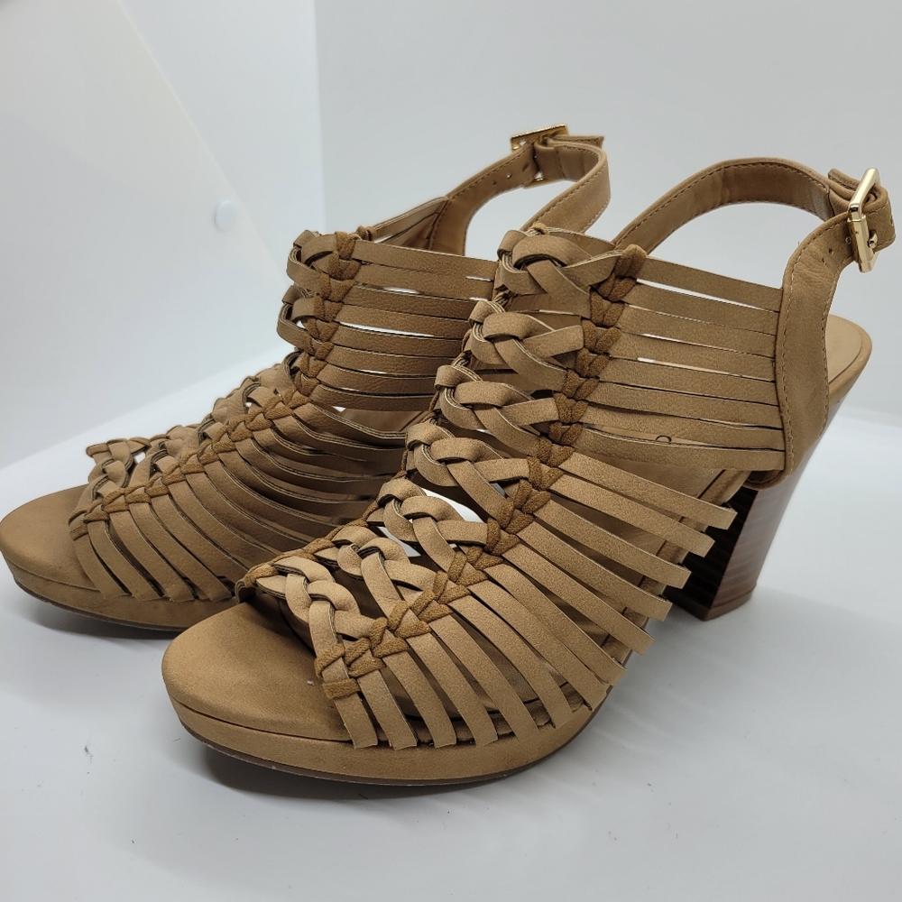 Cityclassified Tan Strappy Heels